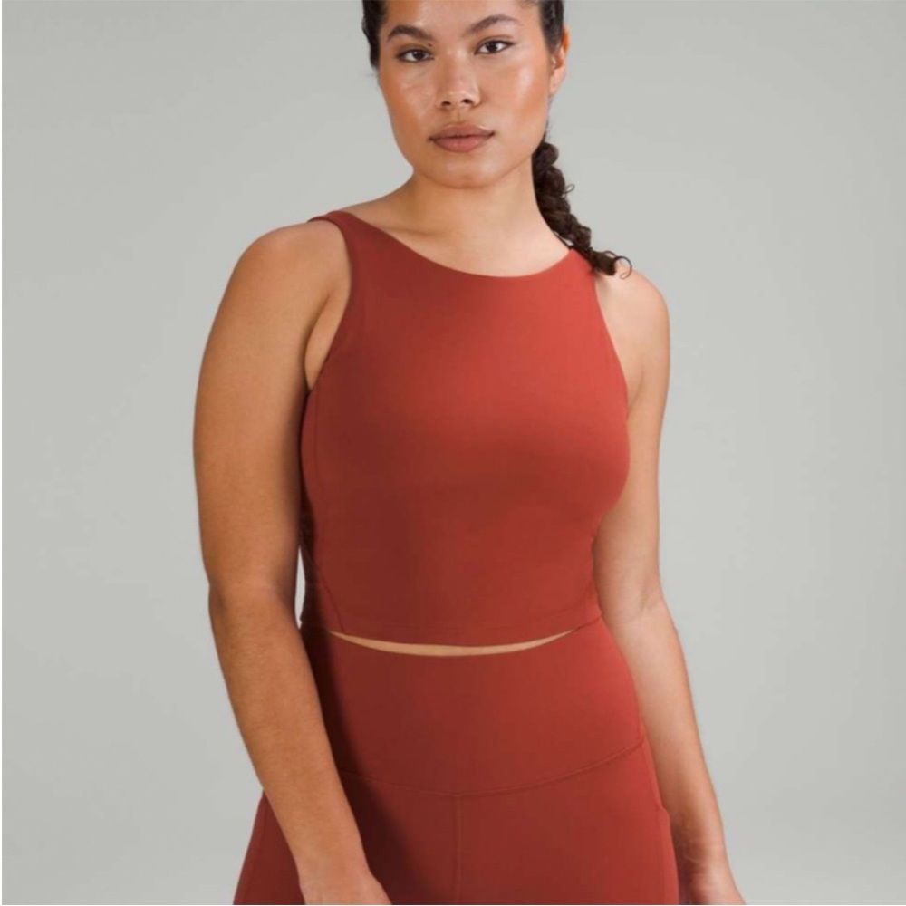 Lululemon Align High Neck Tank Top Brick Color size 4